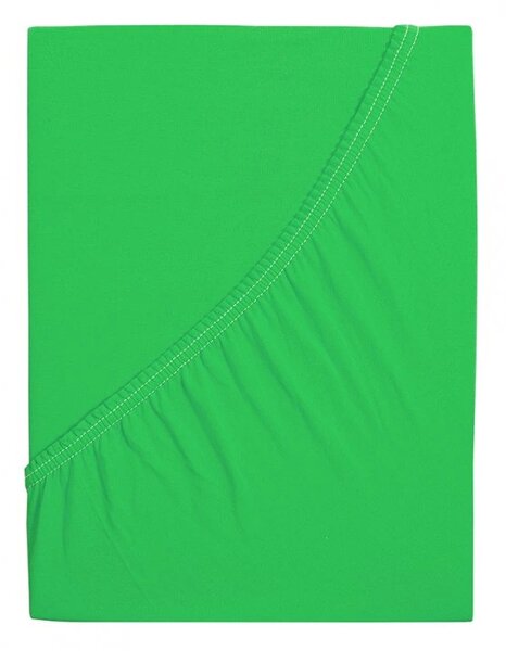 Jersey prostěradlo z mako bavlny LUXORA 90x200 cm zelené