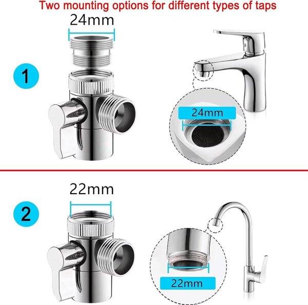 Ruční sprcha pro bidetové příslušenství, sprcha pro toaletu, bidet s hadicí a adaptérem, vhodné do koupelny