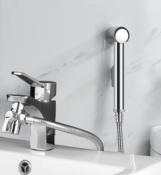 Ruční sprcha pro bidetové příslušenství, sprcha pro toaletu, bidet s hadicí a adaptérem, vhodné do koupelny