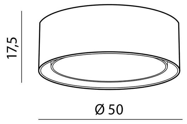 Minimalistické stropní svítidlo Milo šedé