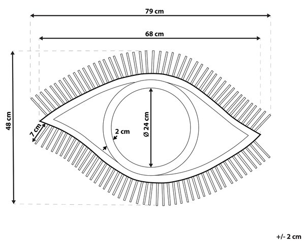 Zrcadlo SOYOPA 79 cm 48 cm Bambus Přírodní