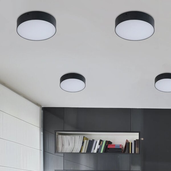 LED stropní svítidlo Monza R 22 3000K černé – Černá