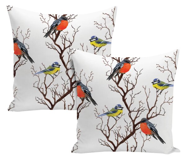 XPOSE® Set povlaků na polštář PTÁCI 43x43 cm - set 2 ks