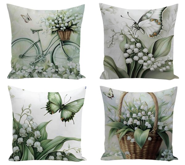 XPOSE® Set povlaků na polštář LILLY (digitální tisk) 40x40 cm - set 4 ks