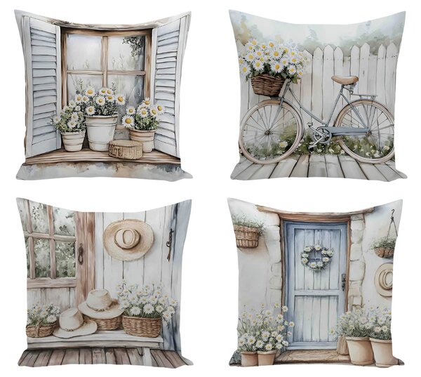 XPOSE® Set povlaků na polštář VALENTINA (digitální tisk) 43x43 cm - set 4 ks