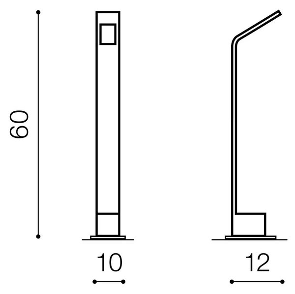 LED vnější lampa Agape 60 – Šedá