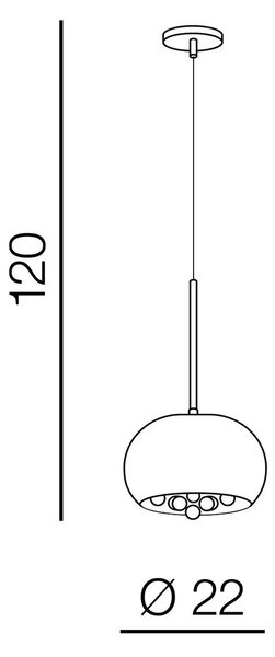 Rustikální lustr Burn 1 – Šedá