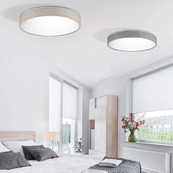 LED stropní svítidlo Collodi 48 béžové stmívatelné – Bílá