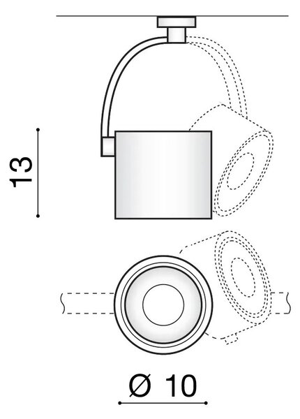 LED bodové světlo Costa Arm černé – Černá