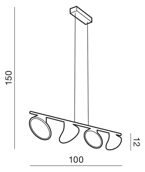 Moderní lustr Clamor – Černá