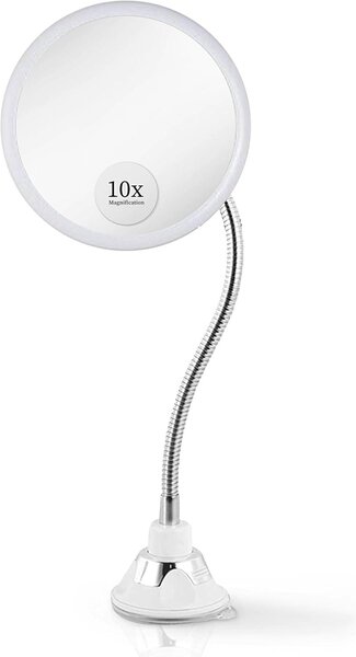 Kosmetické zrcadlo Zwanenhals – Flexibilní – 10x zvětšení – 360° otočné – Nastavitelná přísavka