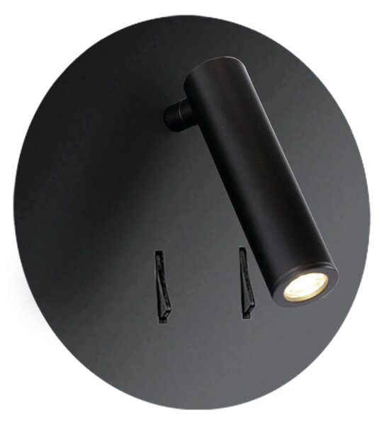 LED nástěnné svítidlo Faro černé – Černá