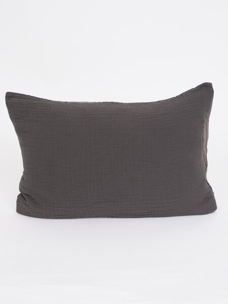 MK Lůžkoviny Mušelínový povlak na polštář 40 x 60 cm - Alexia Duo cappuccino/tmavě šedá