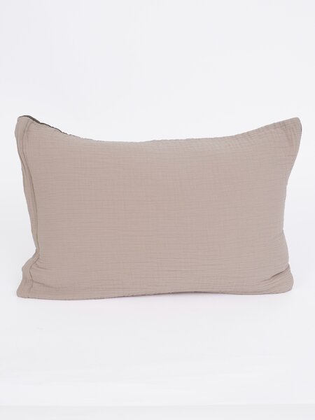 MK Lůžkoviny Mušelínový povlak na polštář 40 x 60 cm - Alexia Duo cappuccino/tmavě šedá