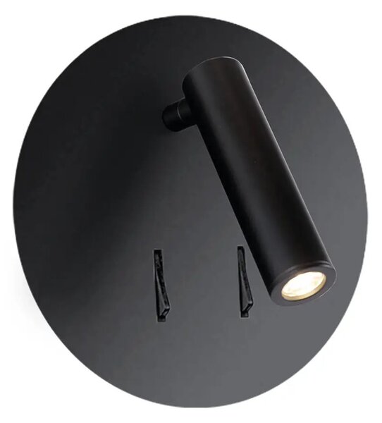LED nástěnné svítidlo Faro černé – Černá