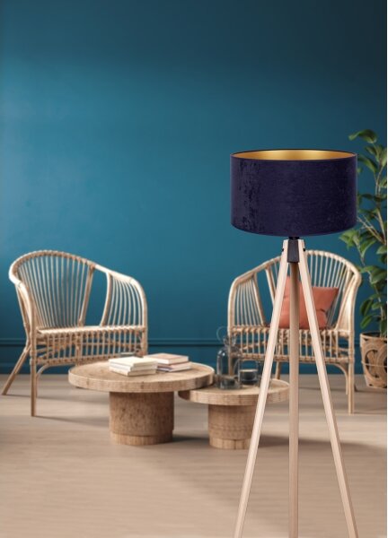 Brilagi - Stojací lampa VELVET 1xE27/60W/230V béžová/modrá