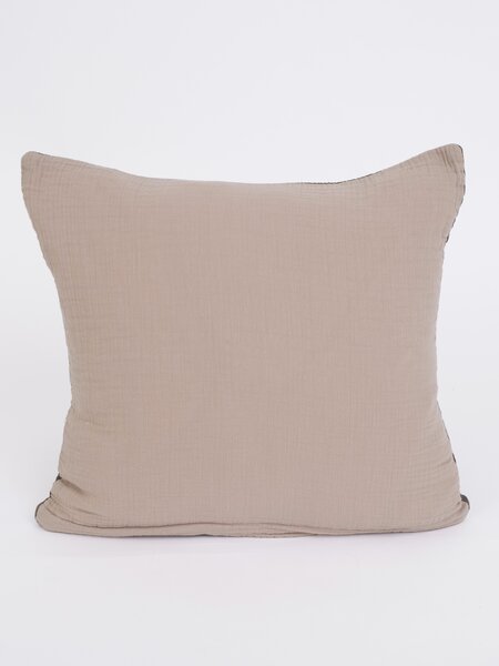 MK Lůžkoviny Mušelínový povlak na polštář 40 x 40 cm - Alexia Duo cappuccino/tmavě šedá