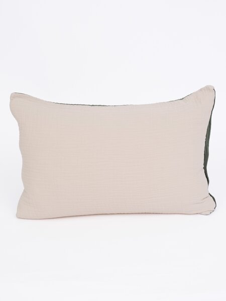 MK Lůžkoviny Mušelínový povlak na polštář 40 x 60 cm - Alexia Duo olivová/přírodní