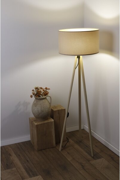 Stojací lampa STANDART 1xE27/60W/230V béžová