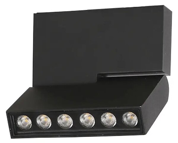 LED bodové světlo Leon černé – Černá