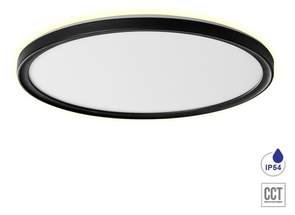 CORDIA stropní svítidlo LED 24W 2160lm 3000K-6000K 42cm, IP54 kulaté, černé
