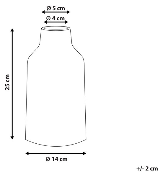 Váza na květiny AMISOS 25 cm Kamenina Bílá