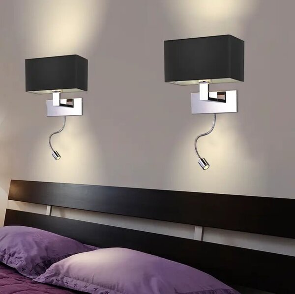 LED nástěnné svítidlo Martens Led černé – Černá