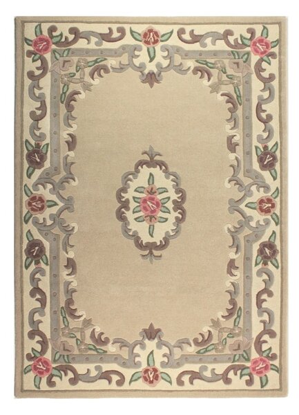 Béžový vlněný koberec Flair Rugs Aubusson, 75 x 150 cm