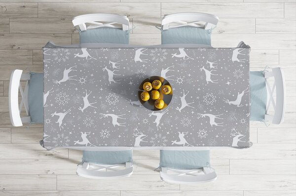 Vánoční ubrus s příměsí bavlny Minimalist Cushion Covers Winter Wonderland, 140 x 180 cm