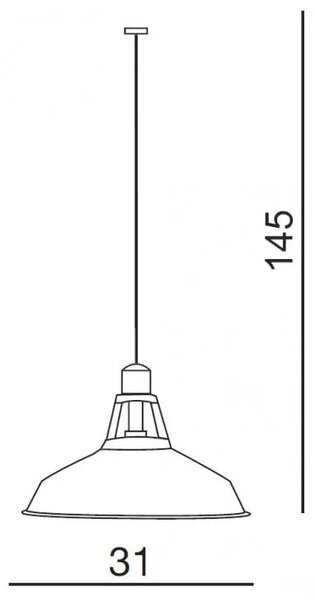 Industriální lustr New Axel – Černá