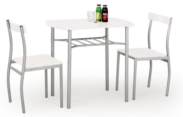 Balkónový set LANCE kov/bílá
