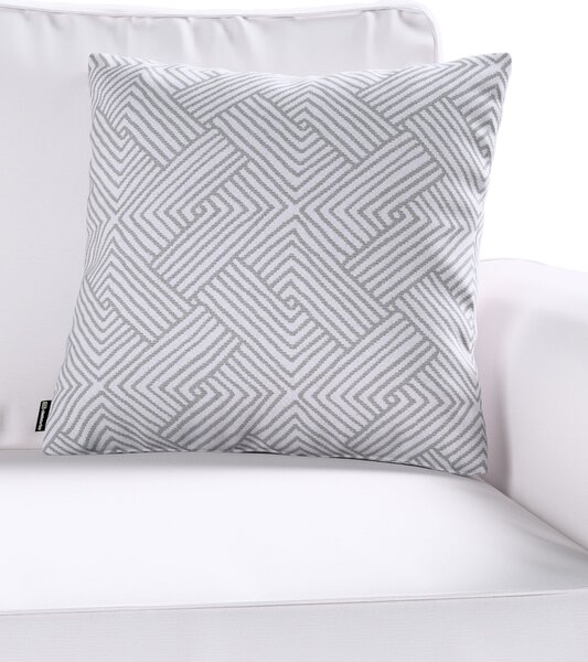 Kinga - potah na polštář jednoduchý barva stříbrná látka pletený vzor, vzorované
