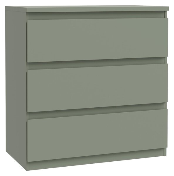 Komoda - EDMORE - 3 zásuvky - šalvěj - 77,2 x 42 x 79,8 cm