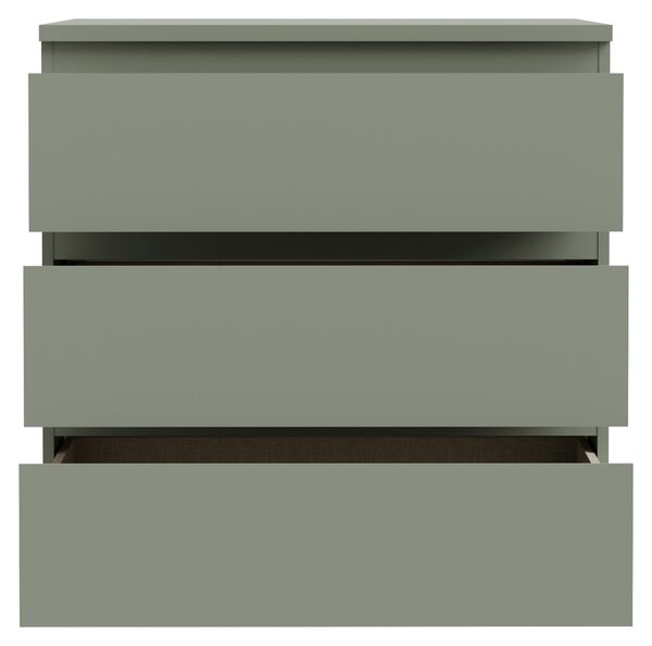 Komoda - EDMORE - 3 zásuvky - šalvěj - 77,2 x 42 x 79,8 cm