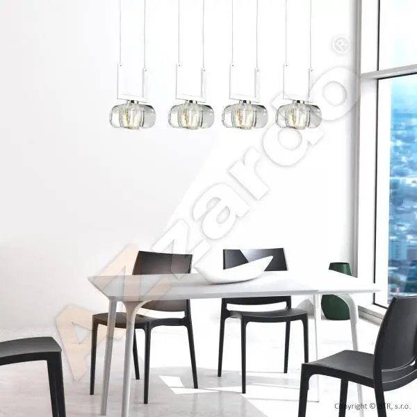 Designový lustr Rubic 4A – Čirá