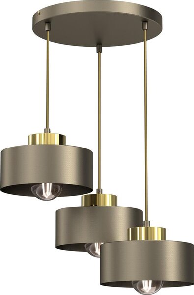Lustr na lanku MARTI 3xE27/15W/230V mosaz/zlatá