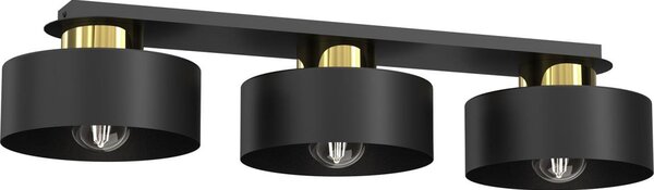 Stropní svítidlo MARTI 3xE27/15W/230V černá/zlatá