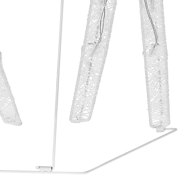 Venkovní dekorace LED ANGELI 92/85/49 cm Sob Bílá