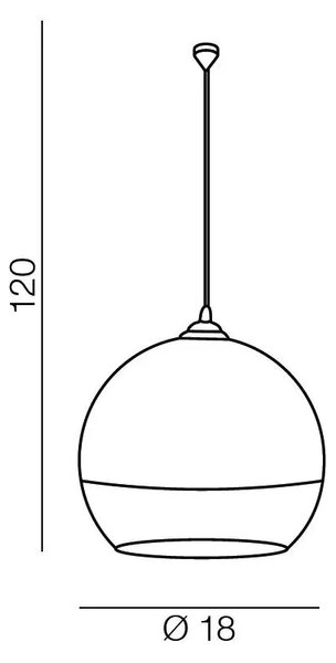 Industriální lustr Silver Ball 18 – Šedá
