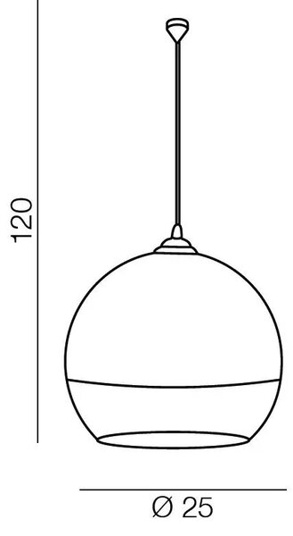 Industriální lustr Silver Ball 25 – Šedá