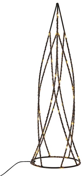 Sada 2 vánočních dekorací LED NEIDEN 52/38 cm Vánoční stromek Stříbrná