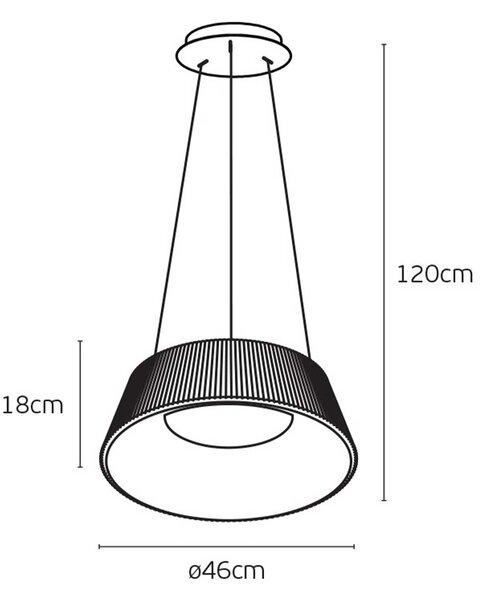 VK Light Aelia LED závěsné svítidlo Černá