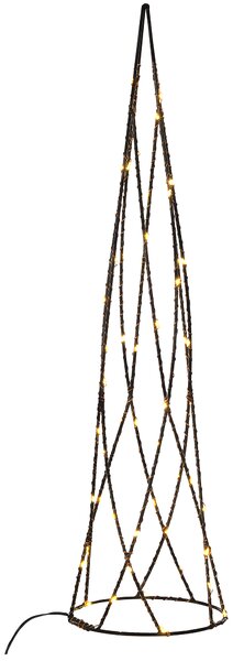 Sada 2 vánočních dekorací LED NEIDEN 52/38 cm Vánoční stromek Stříbrná