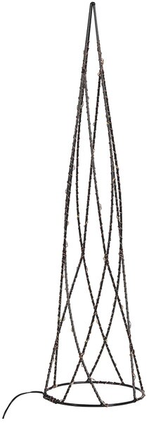 Sada 2 vánočních dekorací LED NEIDEN 52/38 cm Vánoční stromek Stříbrná