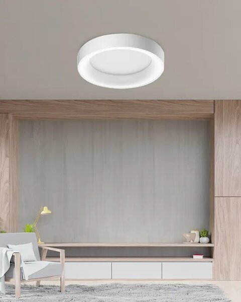 LED stropní svítidlo Sovana 55 CCT bílé s dálkovým ovladačem – Bílá