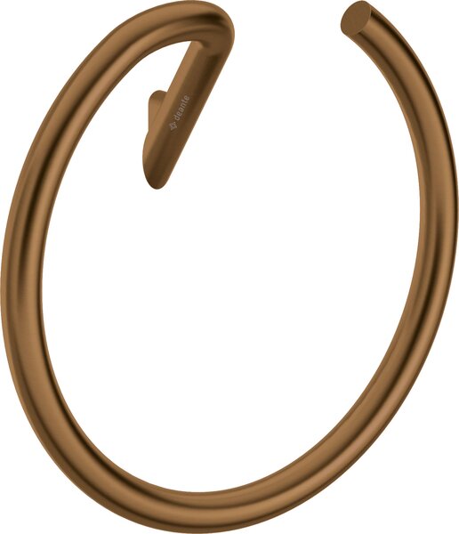 Deante Silia, nástěnný kulatý držák na ručníky, broušený bronz, DEA-ADI_C611