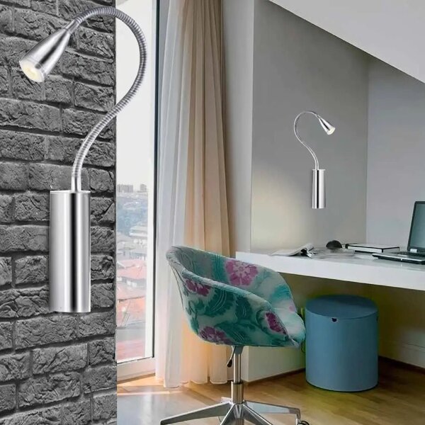 LED nástěnné svítidlo Veronica chrom – Šedá