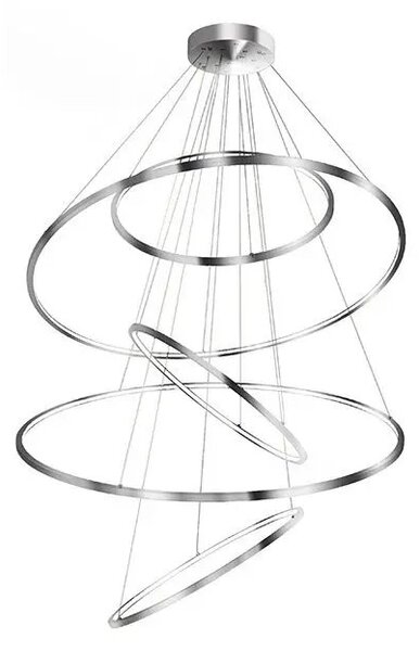 Luxusní lustr Wheel stmívatelný chrom – Šedá