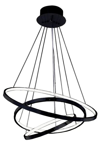 Luxusní lustr Wheel 3 Dimm černé – Černá