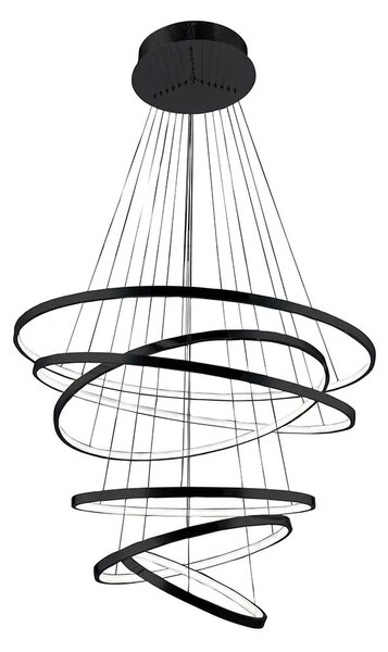 Luxusní lustr Wheel 6 Long Dimm černé – Černá